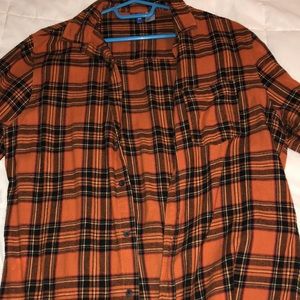 H&M long sleeve orange flannel